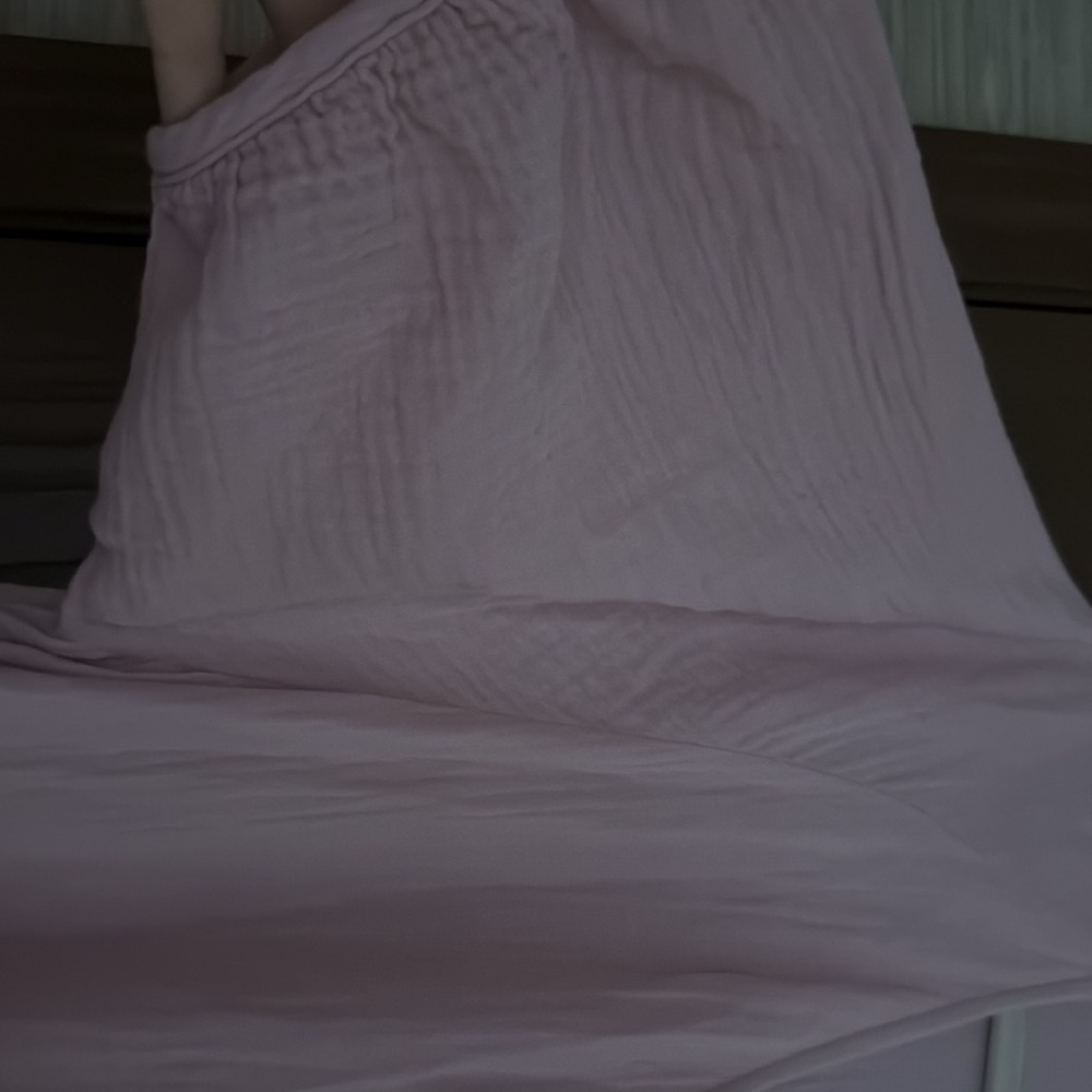 Johnny Was Calme Pink V-Neck Puff Sleeve Maxi Dress - Picture 6 of 8